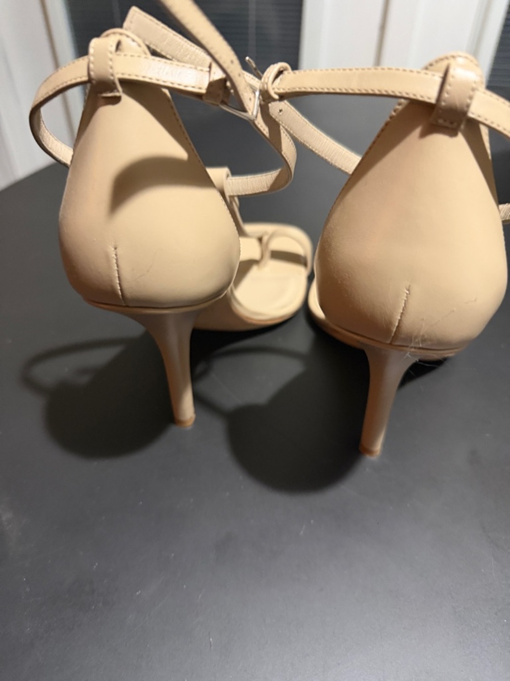 Burberry Beige T-Strap Ankle-Strap Heeled Sandals - Picture 4 of 6